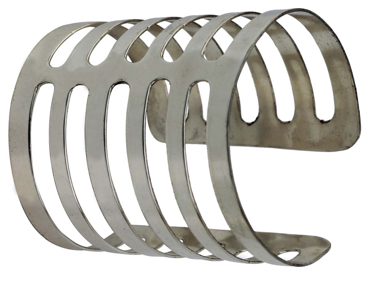 Buy Bracelets in Bulk – 2.76" Cuff Bracelet – Cast in Brass – Silver Plated – Wholesale Bulk Bracelets 